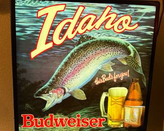 Vintage Idaho Budweiser Lighted Sign