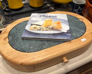 Cheese board with drawer for utensils …