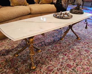 Marble and Gilt Bronze Rope Twist Legs