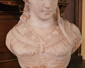 Carrera Marble Bust with Christian Symbols of Faith and Hope.
Pre Sale available text 850 508 3755