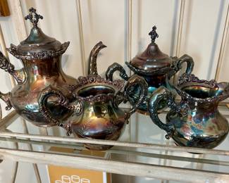 Victorian-Style Silverplate Tea Set