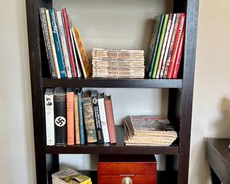 Tall Dark Wood Bookcase