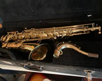 Couf tenor saxophone in case