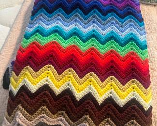 And crocheted throw