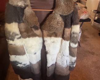 Rabbit fur coat