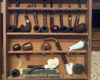 Various pipes and pipe holder- all sold separately
