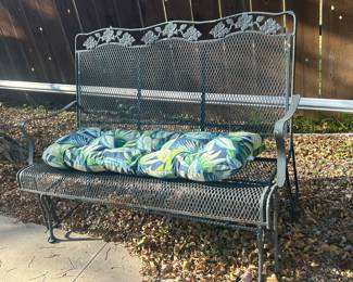 Wrought iron loveseat