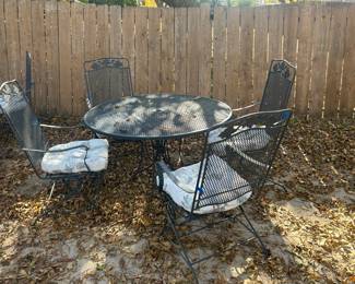 Wrought iron outdoor furniture