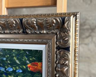 “Flowering Pond”, a limited edition signed giclee in color with hand-embellishment by listed artist, Alexandre Renoir. Professionally framed by Park West Gallery and accompanied with a certificate of authenticity. Measures in frame, 29” H x 25” W. Alexandre Renoir is a French-born artist who paints in a contemporary impressionist style. He is the great-grandson of Pierre-Auguste Renoir.