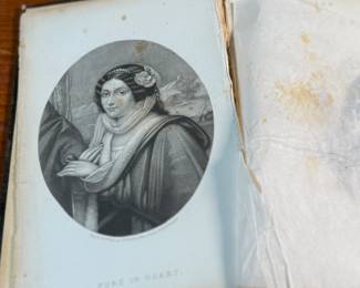 This lot features an antique hardcover book of, "The Lily of the Valley", edited by Elizabeth Doten circa 1854.