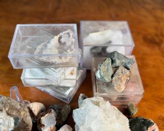 This lot features a large collection of various rocks and minerals.
