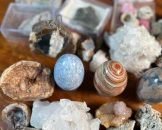 This lot features a large collection of various rocks and minerals.