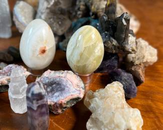 This lot features a large collection of various rocks and minerals.