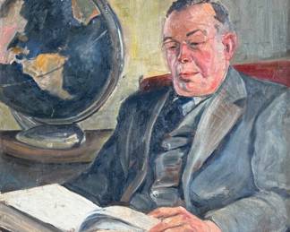 “Conquerer” an original oil on canvas by listed artist, Thomas M. O’Brien circa mid-20th century. Signed lower left and measures in frame, 34.5” H x 31.5” W.