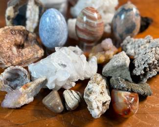 This lot features a large collection of various rocks and minerals.