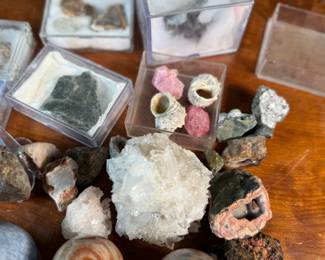 This lot features a large collection of various rocks and minerals.