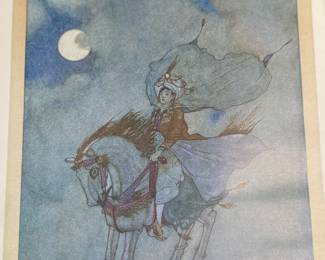 This lot features a rare edition of, "The Magic Horse and Other Stories from The Arabian Nights", retold by author Laurence Housman. This edition features drawings and illustrations by the notable artist, Edmund Dulac.