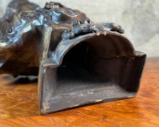 This lot features a large bronze bust depicting Marianne of France. Hollow inside as shown in photos, but quite heavy and well-made. This sculpture measures, 26” H x 16” W x 8” D.