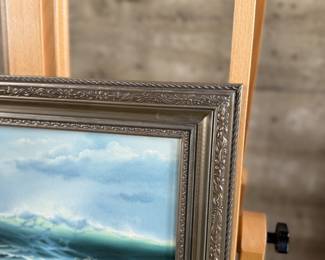 "Summer Green", an original oil on canvas by listed artist, Byron Pickering. Signed lower right, and titled/signed on the verso circa 1975. This original by Pickering measures in frame, 16.5” H x 20.5” W.