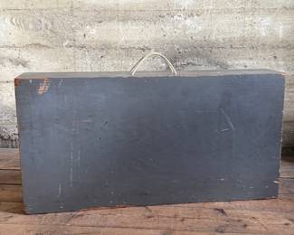 This lot features a complete set of WWII U.S. Navy recognition ship models in their original, self-contained wooden display case. These sets were manufactured by H.A. Framburg & Co. for the U.S. Navy Bureau of Aeronautics to help personnel identify friendly and enemy vessels during the war. This set measures (closed), 18.5” H x 36.5” W x 6.75” D. These models are generally considered 1/1200 scale, and were used as identification and training aids for the Navy during World War II.