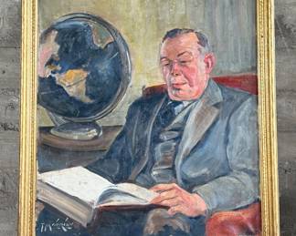 “Conquerer” an original oil on canvas by listed artist, Thomas M. O’Brien circa mid-20th century. Signed lower left and measures in frame, 34.5” H x 31.5” W.