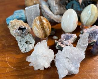 This lot features a large collection of various rocks and minerals.