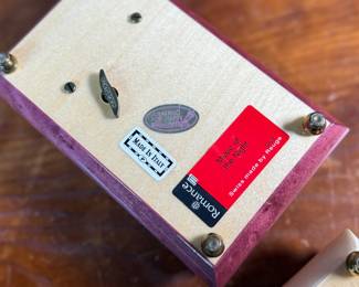 This lot features three (3) music boxes, all manufactured by The San Francisco Music Box Company. All three are in good overall condition with maker mark present underneath as shown in photos.