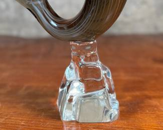 "Dolphin", a beautiful Murano glass sculpture in very good condition that measures, 14.5” H x 7.5” W x 4” D.