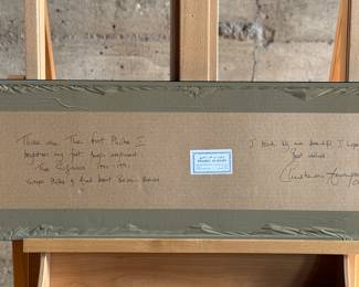 “Arab Desert Scenes”, three professionally framed silver gelatin prints by listed photographers, Rudolf Franz Lehnert & Ernst Heinrich Landrock. Measures in frame, 10” H x 30” W. Rudolf Franz Lehnert (1878-1948) and Ernst Heinrich Landrock (1880-1957), a renowned photographic team of the early 20th century, known for their Orientalist images, often featuring desert scenes with camels and local inhabitants, distributed as original prints, photogravures, and postcards.