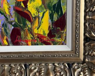 “Flowering Pond”, a limited edition signed giclee in color with hand-embellishment by listed artist, Alexandre Renoir. Professionally framed by Park West Gallery and accompanied with a certificate of authenticity. Measures in frame, 29” H x 25” W. Alexandre Renoir is a French-born artist who paints in a contemporary impressionist style. He is the great-grandson of Pierre-Auguste Renoir.