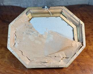 This lot features an Italian gilt wood frame with a print inside. This piece measures in frame, 13” H x 16” W.