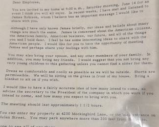 CULLEN DAVIS SIGNED LETTER.