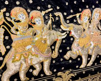 Kalaga Burmese large wall tapestry. We have three huge ones!