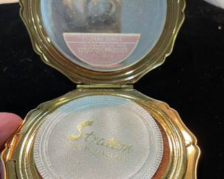 Wedgewood Pink Jasperware Compact by Stratton. Collectible featuring bas-relief design known as "Dancing Hours" or "Muses" England