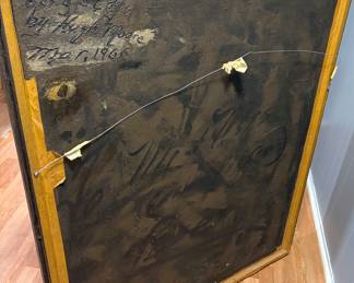 Framed Painting by Local Corpus Christi Artist, Hugh Moore, Titled Corpus Christi "City's Edge" dated March 1966