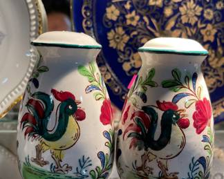 Talavera Salt & Pepper Shakers Roosters