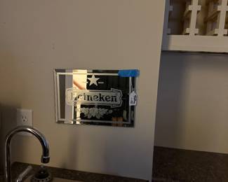 Heineken bar mirror