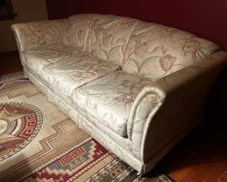 Cool Floral Sofa - Like New - 2 Nice Rugs Too