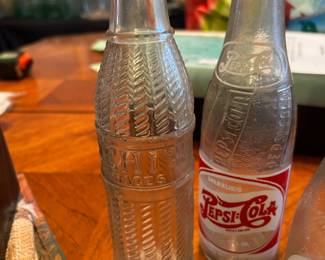 Antique Nehi and Pepsi Bottles
