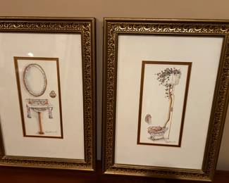 Pair of Bathroom Art
