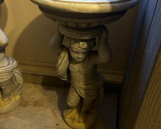 2 Henri Studio Cherub Birdbath
