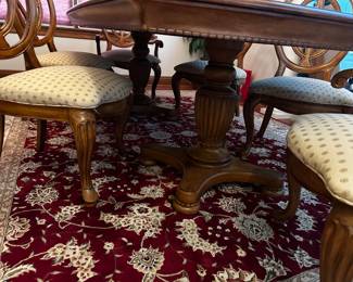 Dining Table 2 6 Chairs, 1 Leaf and Table Pad