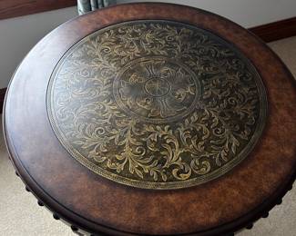 Wood and Metal Round Table