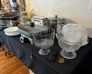 Serving Dishes, Pressure Cooker, New Electric Skillet