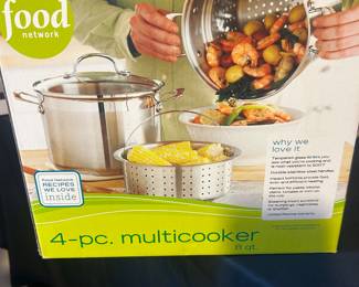 New Food Network 4 Piece Multi Cooker