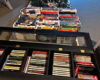 Hundreds of CDs, DVDs, Cassettes