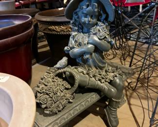 Girl on Bench Garden Statue