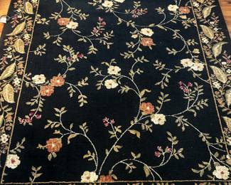 Nice Black and Floral Rug