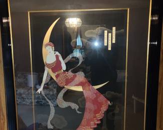 Autumn Moon - Serigraph - ridged frame features the splendor of the piece