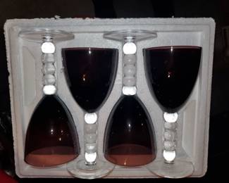Several boxes of wine glasses